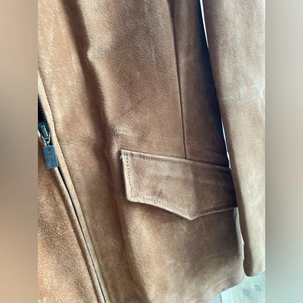 Vintage Etro Milano Leather Bomber Jacket - Picture 4 of 12